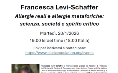 Webinar della prof. Francesca Levi Schaffer su “Allergie reali e allergie metaforiche: scienza, società e spirito critico”